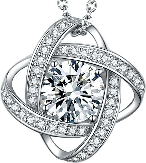 Fake diamond pendant necklace sales