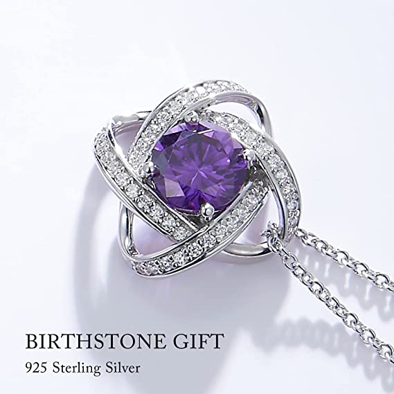 Buy Stainless Steel Amethyst Birthstone Necklace, February Birthstone  Necklace, Silver Birthstone Charm Necklace for Her Birth Month Jewelry  Online in India - Etsy
