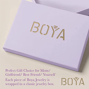 BOYA Love Knot Necklace Birthstone 925 Sterling Silver Pendant Jewelry-02-Feb- Genuine Amethyst